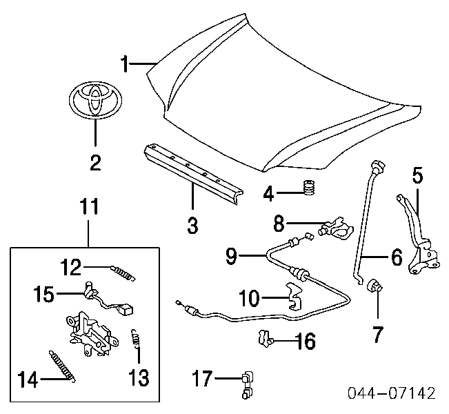 Compre Fecho da capota Toyota Yaris 