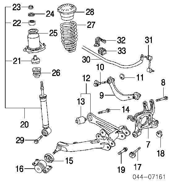 4819032010 Toyota Parafuso de fixação do braço oscilante superior traseiro, interno
