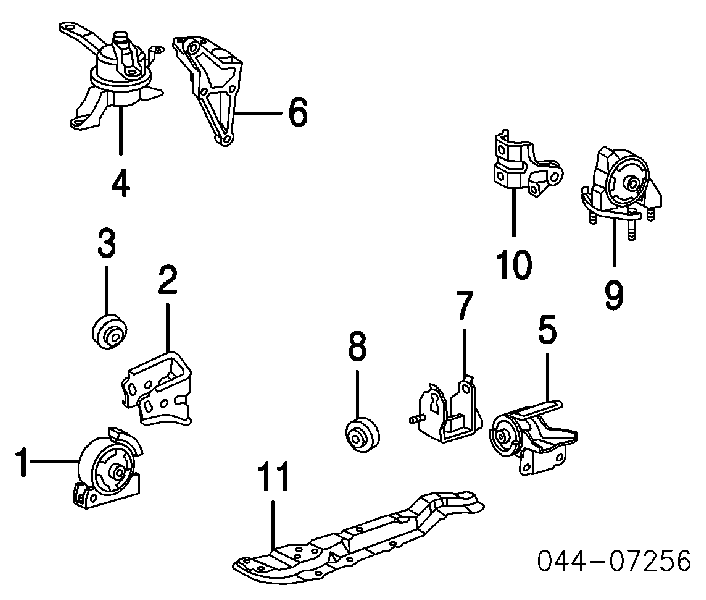 Coxim (suporte) dianteiro de motor Toyota 123610D020 preço, a partir de 29,76 USD