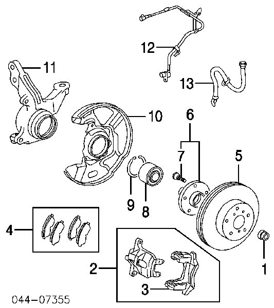 4350212140 Toyota Cubo dianteiro