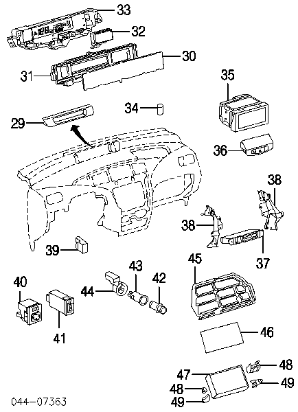 Sensor de temperatura de ar no salão para Toyota Corolla  E15