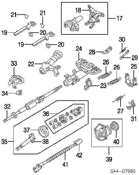 4520360090 Toyota Veio da coluna de direção inferior