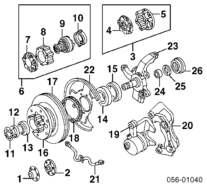 308450 Opel Bucim de cubo dianteiro