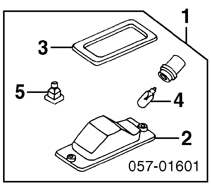 MB859364 Mitsubishi Lanterna da luz de fundo de matrícula traseira