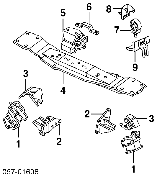 MR133079 Mitsubishi Coxim de transmissão (suporte da caixa de mudança)