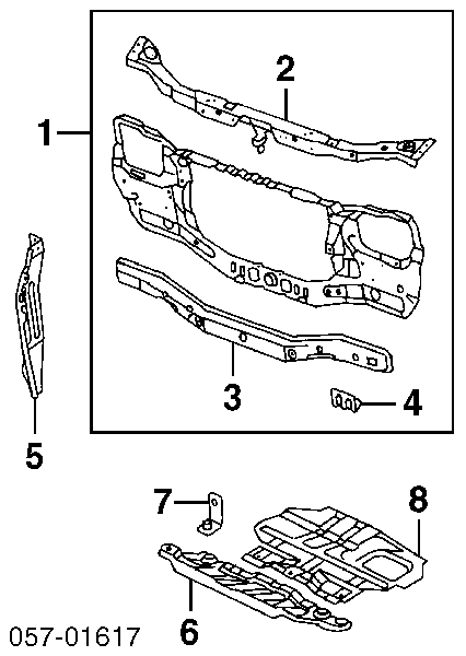 Proteção de motor, de panela (da seção de motor) para Mitsubishi L 200 III K60, K70