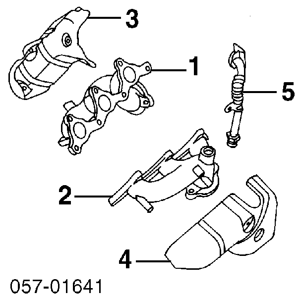 MR450980 Mitsubishi Tubo coletor de escape direito