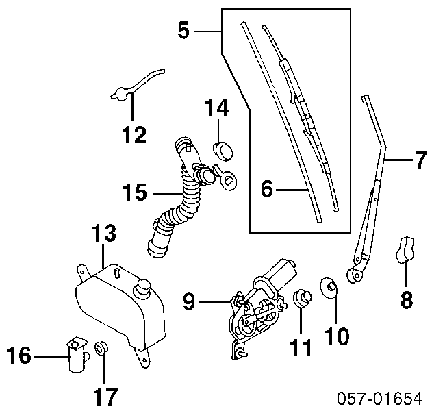 MR322816 Mitsubishi Tanque de fluido para lavador de vidro traseiro