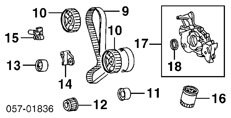 Vedação dianteira de cambota de motor F4209 Musashi