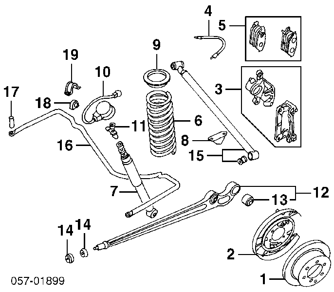 MB891677 Mitsubishi Amortecedor traseiro