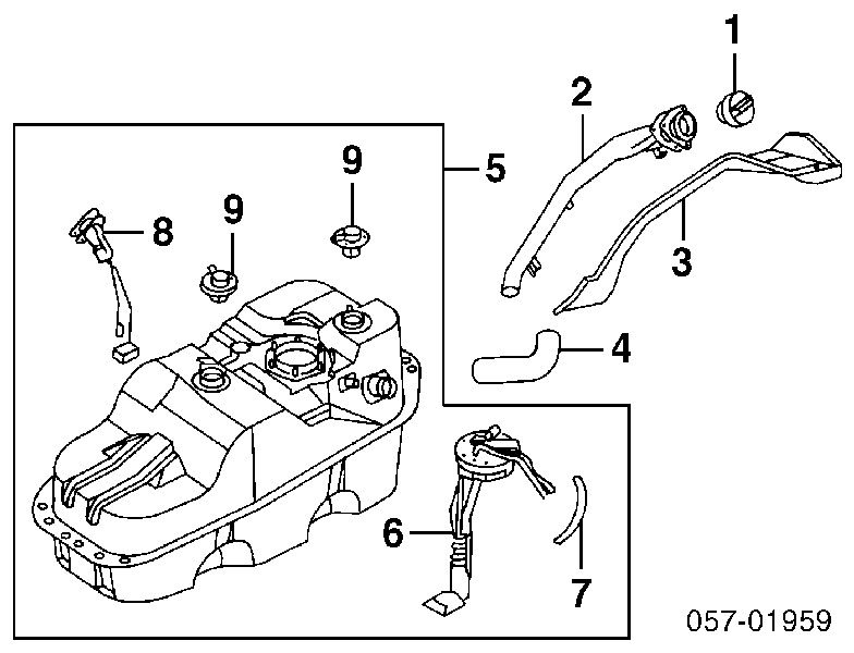 Módulo de bomba de combustível com sensor do nível de combustível Mitsubishi Montero SPORT K8, K9
