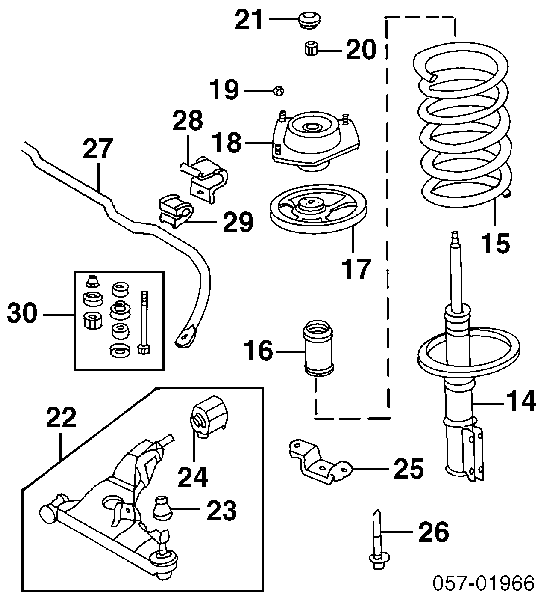 Suporte de amortecedor dianteiro Mitsubishi MR455018 preço, a partir de 63,60 USD