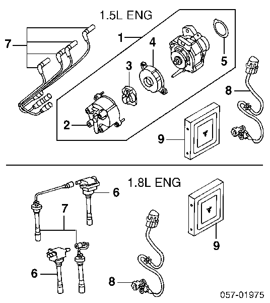 MD338624 Mitsubishi Fios de alta voltagem, kit