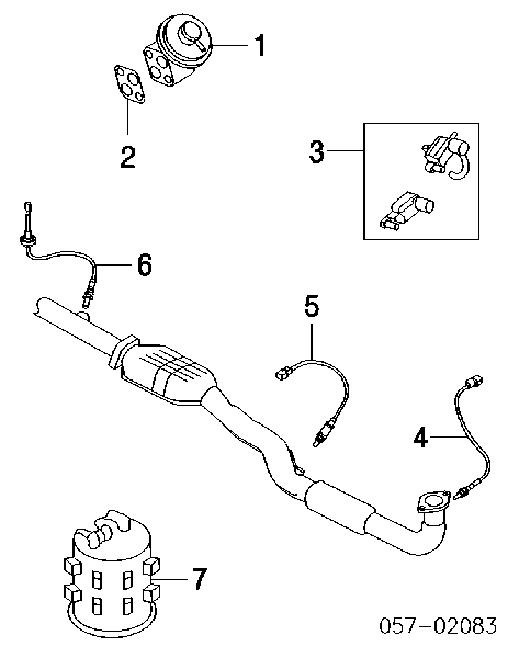 MD327127 Mitsubishi Válvula EGR de recirculação dos gases