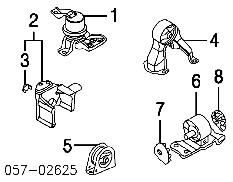 Coxim (suporte) esquerdo dianteiro de motor Mitsubishi MR403861 preço, a partir de 35,47 USD
