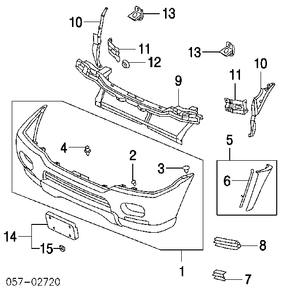 Pára-choque dianteiro Mitsubishi Montero SPORT K8, K9
