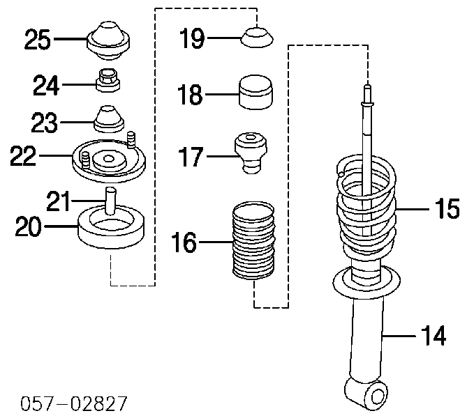 MR235616 Mitsubishi Amortecedor traseiro