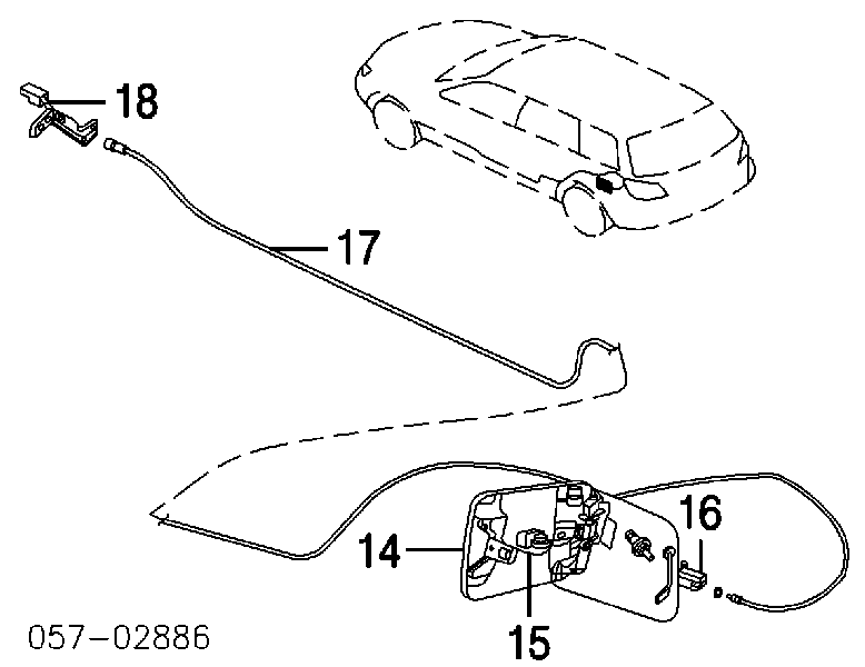 Alcapão do tanque de combustível para Mitsubishi Outlander I CU