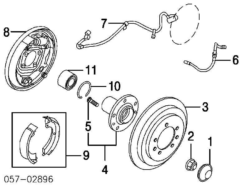 MR491462 Mitsubishi Rolamento de cubo traseiro