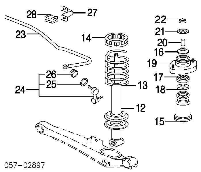 MR403775 Mitsubishi Bucha de estabilizador traseiro