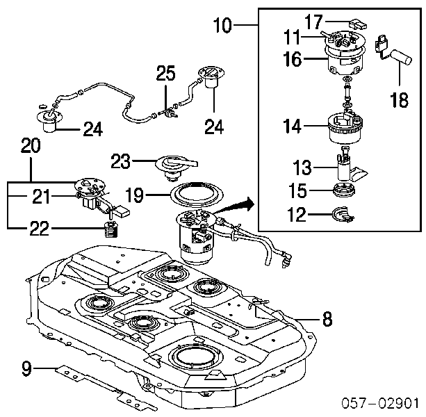 Elemento de turbina da bomba de combustível Mitsubishi 1760A029 preço, a partir de 48,21 USD