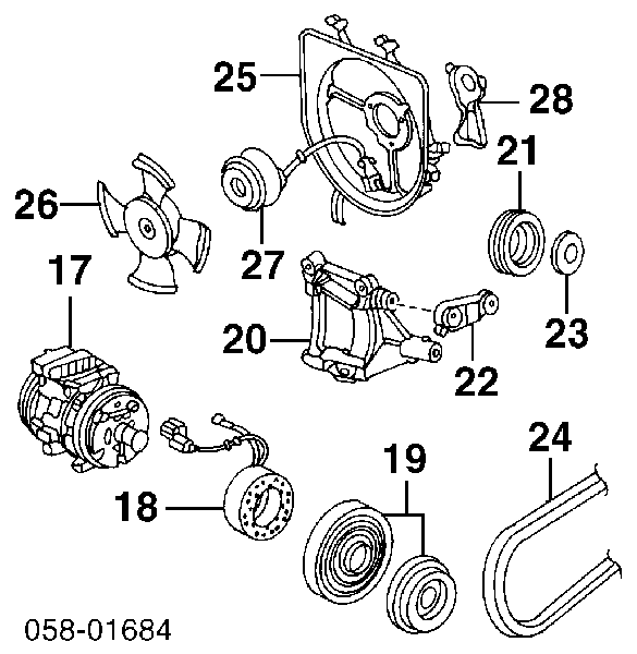 Difusor do radiador de aparelho de ar condicionado, montado com roda de aletas e o motor Honda 38616PT3A03 preço, a partir de 68,43 USD
