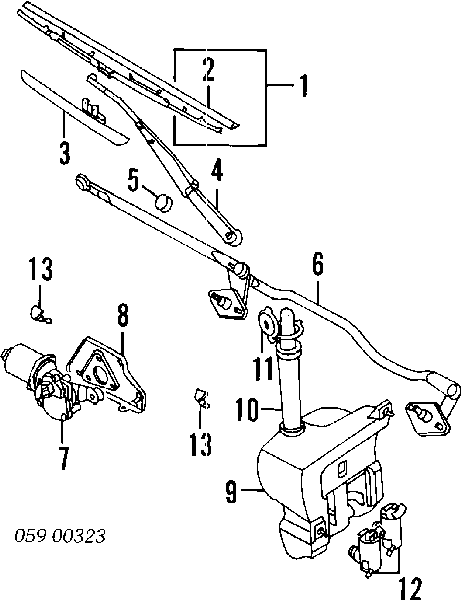 3841066113000 Suzuki Bomba de motor de fluido para lavador de vidro dianteiro