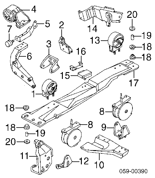 Coxim (suporte) traseiro de motor Suzuki 1171062G00 preço, a partir de 33,69 USD
