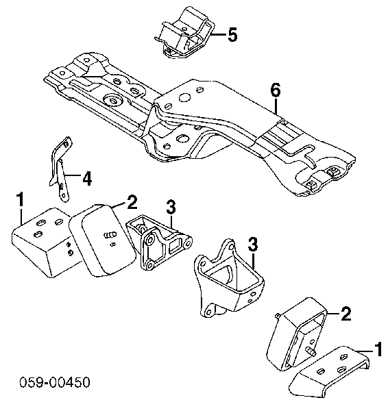 1171060A00 Suzuki Coxim (suporte) traseiro de motor