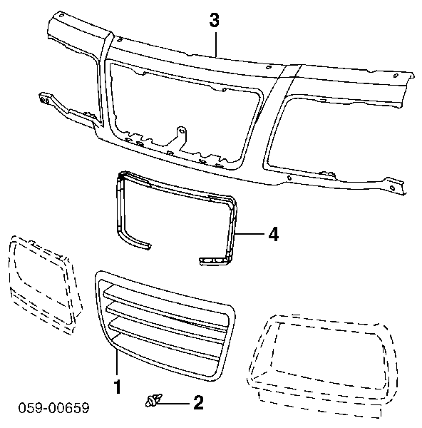 Suporte do radiador montado (painel de montagem de fixação das luzes) Suzuki Vitara  ETJA