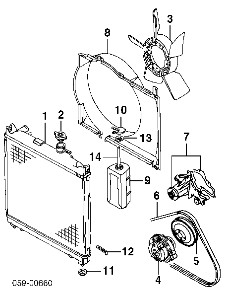 Bomba de água (bomba) de esfriamento PQ803 Japan Parts