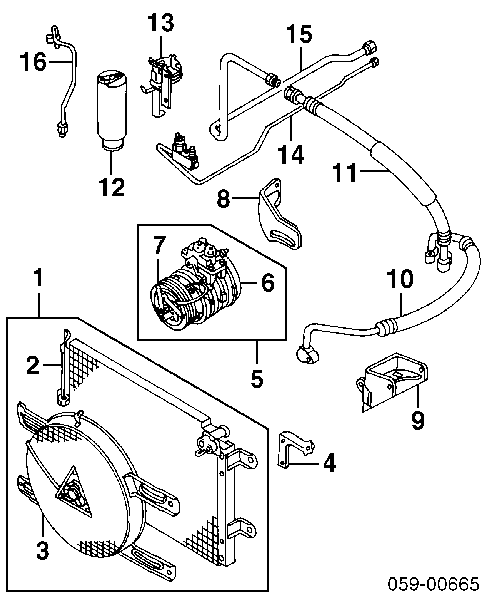 Radiador de aparelho de ar condicionado para Suzuki Vitara  ETJA