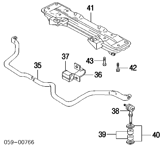 RU853 Japan Parts Bucha de estabilizador dianteiro