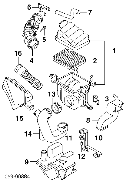 1378060G00 Suzuki Filtro de ar