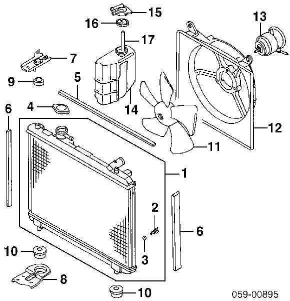 1770062G01 Suzuki Radiador de esfriamento de motor