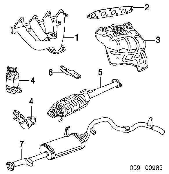 Tubo coletor de escape para Suzuki Grand Vitara  FT, HT