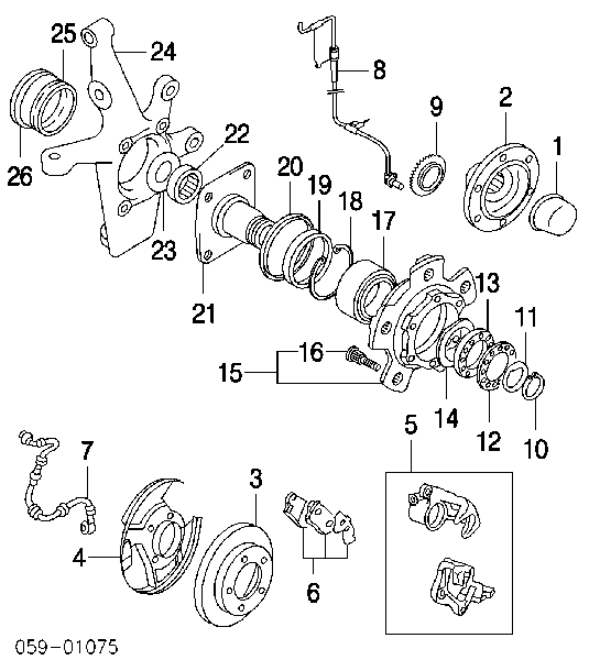 4347180001 Suzuki Flange de cubo dianteiro