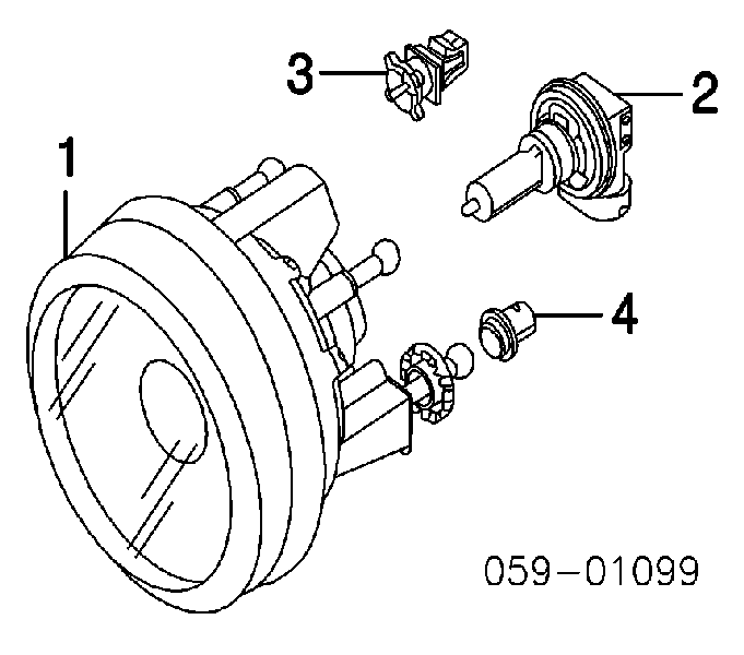 3551054GA0 Suzuki Luzes de nevoeiro direitas