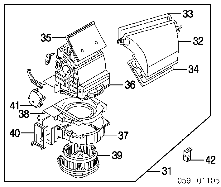 Motor de ventilador de forno (de aquecedor de salão) 79310S7AG12 Honda
