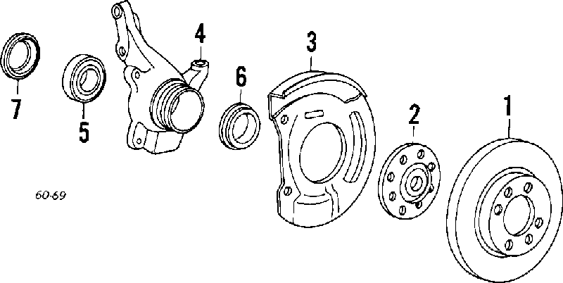 Cubo dianteiro para Hyundai Sonata II 