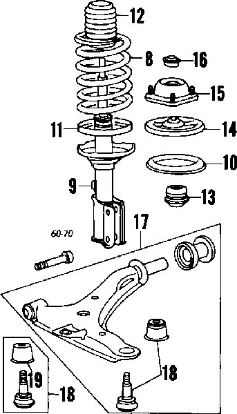 5451731710 Hyundai/Kia Bota de proteção de suporte esférico inferior