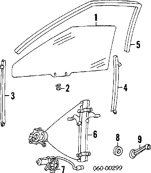 9882033000 Hyundai/Kia Motor de acionamento de vidro da porta dianteira direita