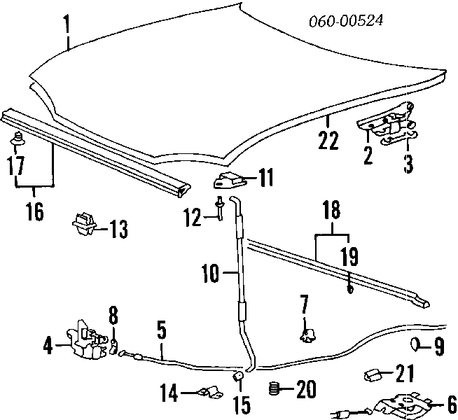 Capota para Hyundai Sonata III 