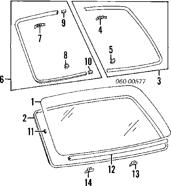 Vidro traseiro para Hyundai Sonata III 