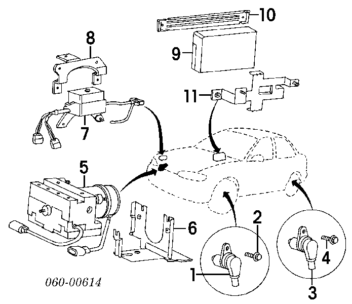 9567122000 Hyundai/Kia Sensor dianteiro de ABS