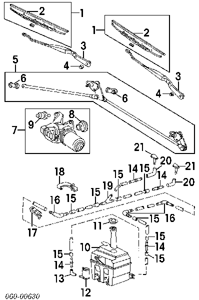 9851034000 Hyundai/Kia Bomba de motor de fluido para lavador de vidro dianteiro