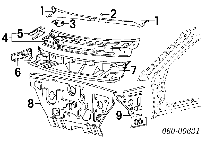 8615522000 Hyundai/Kia Cápsula (prendedor) de fixação de grelha do radiador de esfriamento