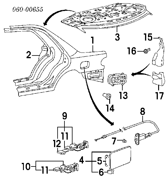 Alcapão do tanque de combustível para Hyundai Accent I 