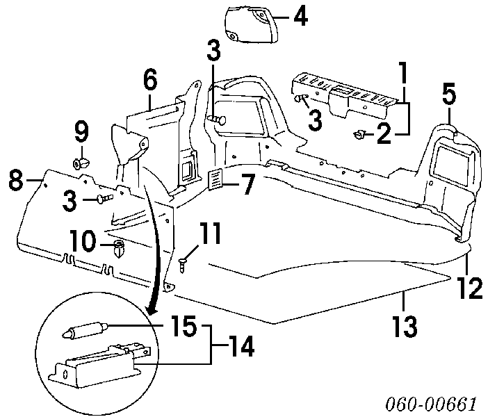 9262033000 Hyundai/Kia Quebra-luz da luz de fundo da seção de bagagem
