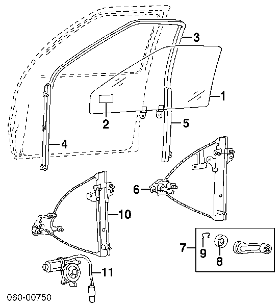 Mecanismo de acionamento de vidro da porta dianteira direita Hyundai/Kia 8240429012 preço, a partir de 63,33 USD